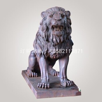 动物雕塑厂家，看门狮子雕塑，大型看门狮子雕塑厂家价格