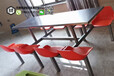 天津學校學生吃飯多人位一體桌不銹鋼連體餐桌