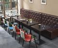 天津學校企業員工食堂餐桌椅定制安裝飯店美食城桌椅成套