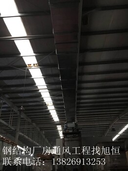 黄江钢构厂房降温排气工程，环保空调负压风机降温设备安装