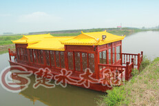 兴化木船厂家cs08水上餐饮船观光旅游船画舫木船出售图片0