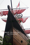 振兴定制户外17米海盗木船装饰船影视道具船
