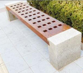 长椅花岗石头桌新款防腐木休息长凳规格来图定制