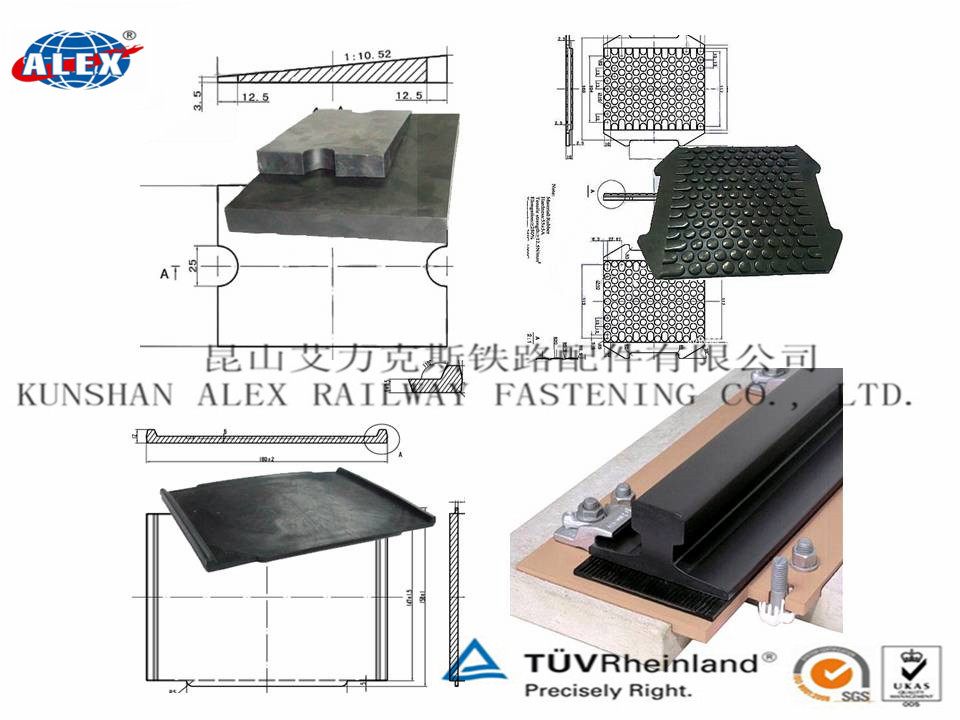 云南集装箱堆场钢轨垫板、双层非线性减振垫板制造厂家