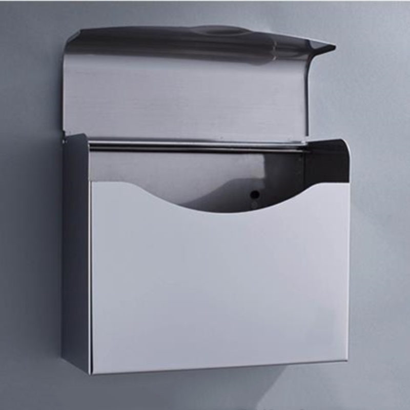 厕所卫生纸架不锈钢加厚擦手纸箱上开盖取纸盒