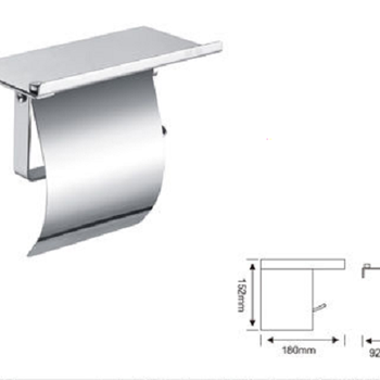 304不锈钢厕所纸巾架手机架防水防腐适合家庭公共卫生间用