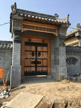 西安实木大门,泡钉大门,中式大门,厂家定做老榆木大门图片
