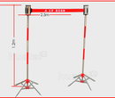 华泰立式不锈钢警示带5米带式伸缩围栏杆伸缩头伞形支架围栏