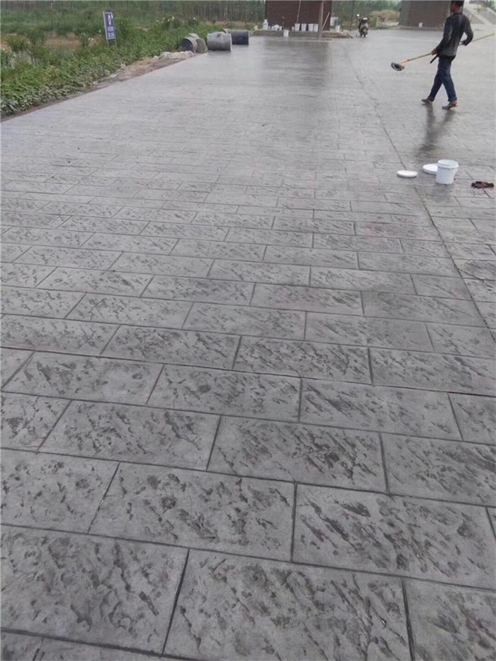 无锡滨湖模压地坪-施工