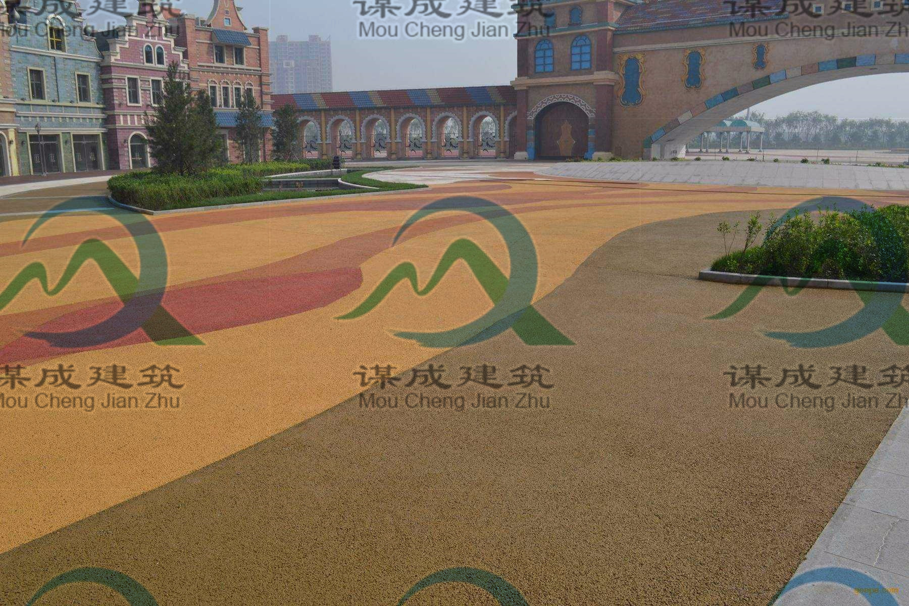 致电：南京市政彩色透水地坪--多少钱一平
