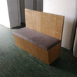 江城区木纹色米线店卡座沙发订做粉面店家具