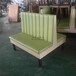 武宁县快餐厅家具定制现代简约钢木卡座沙发
