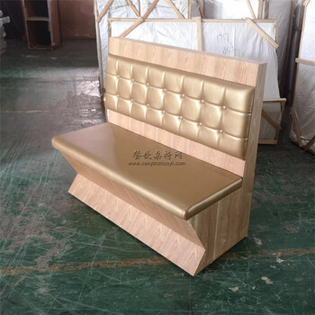 昭平縣茶點(diǎn)店家具定制原木色飯館卡座沙發(fā)