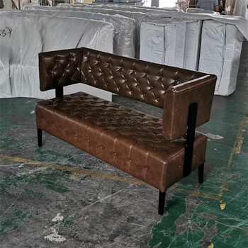 山陰區(qū)美式咖啡館卡座沙發(fā)定制牛排店家具型號(hào)