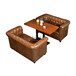 晋宁区酒吧家具定制拉扣卡座沙发钢木桌子组合