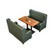 崇明区西餐厅扶手卡座沙发定制钢木咖啡店桌子