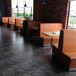 赤水市饭店家具定做皮革软包沙发钢木桌组合