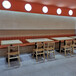 沿河县快餐厅家具定制粉面馆靠墙卡座沙发餐桌椅案例