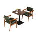 福泉市咖啡店家具定制两人位休闲饮品店桌椅