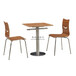 白沙县快餐厅家具批发时尚钢木汉堡店桌椅