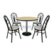 共和县粉面店家具定制四人位圆桌椅子尺寸
