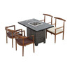 玛沁县古典风格火锅店家具定制四人位餐桌椅