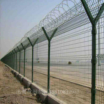 机场围栏网包塑铁丝网刺丝滚笼防护网迅鹰Y型隔离网