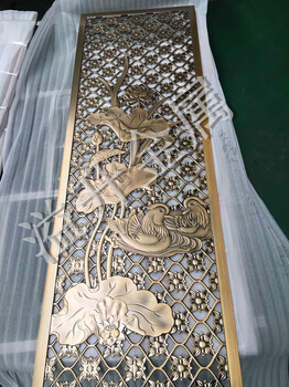 溢升铝铜板雕刻镂空隔断精美立体花格汇聚时尚工艺品
