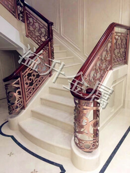 山西铝艺楼梯别墅铝艺楼梯护栏多种造型设计让人流连忘返