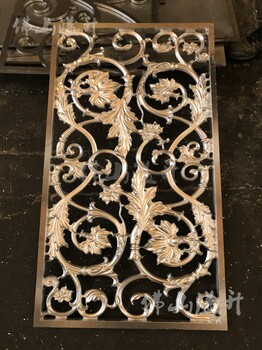 纯铜雕刻楼梯护栏特点纯铜定制铜艺屏风