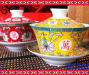 骨质瓷盖碗三件套高档青花瓷陶瓷茶碗定制