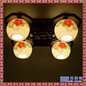 新中式小吊灯创意简约餐厅温馨卧室客厅阳台灯陶瓷装饰灯具