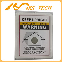 太阳能板运输防震防倾倒指示标签，单角度防倾斜标签