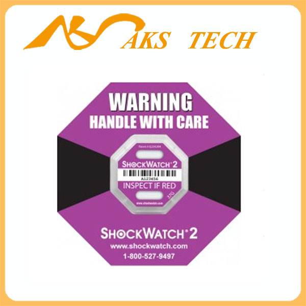 shockwatch防震标签，二代37G震动显示标签，防震贴