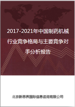 2018-2022年中国制药机械行业竞争格局与主要竞争对手分析报告