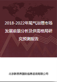 2018-2022年尾气治理市场发展前景分析及供需格局研究预测报告