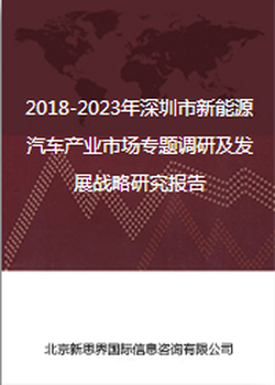 2018-2023年深圳市新能源汽车产业市场专题调研及发展战略研究报告