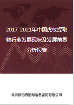 2017-2021年中国虎杖提取物行业发展现状及发展前景分析报告