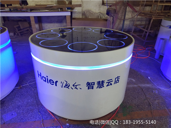 天津汉沽电子锁展示柜圆形中岛展示台长方形