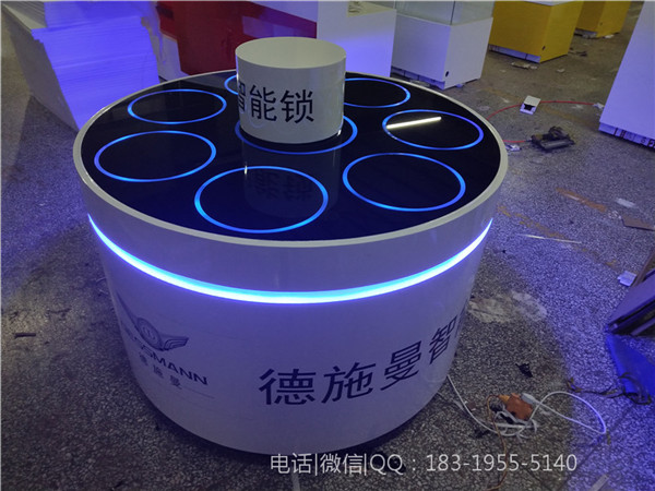 上海卢湾展示智能锁用的柜子指纹锁展示架ANYTEK