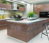 欧意智能厨房全屋定制整体厨柜香奈尔丽晶系列烤漆厨柜加盟
