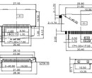 多合一连接器XD-020外形尺寸：27.1mm12.0mm3.1mm