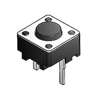 二脚轻触开关TS-1104外形尺寸：6.0mm6.0mm4.3Hmm