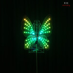 LED发光蝴蝶翅膀儿童表演发光翅膀舞台演出LED道具led发光披风