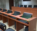 科桌K246翻转电脑桌三人多媒体学生电脑桌电教室课桌