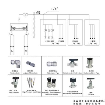 大业设备实验室气路工程规划设计气路安装