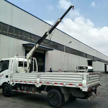江苏连云港采购1.2吨小型车载折臂吊起升高度5米的小型吊机