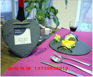 中餐西餐圆形板岩餐盘餐垫图片1