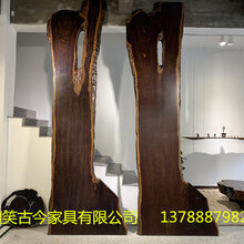 福州实木大板黑檀树脂大板原木苔藓大板创意设计造景大板定制工厂批发新中式家具图片