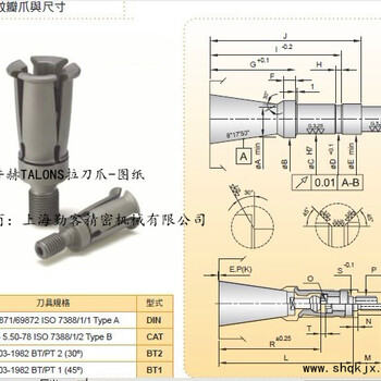 数控机床主轴台湾井赫外螺纹拉刀爪